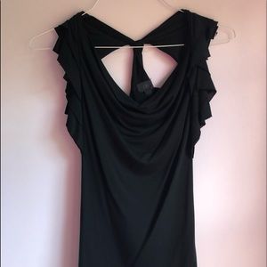 black Banana Republic ruffle sleeve tank!